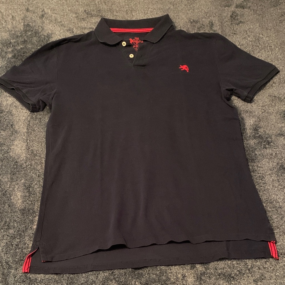 Express Black Polo with Red Details